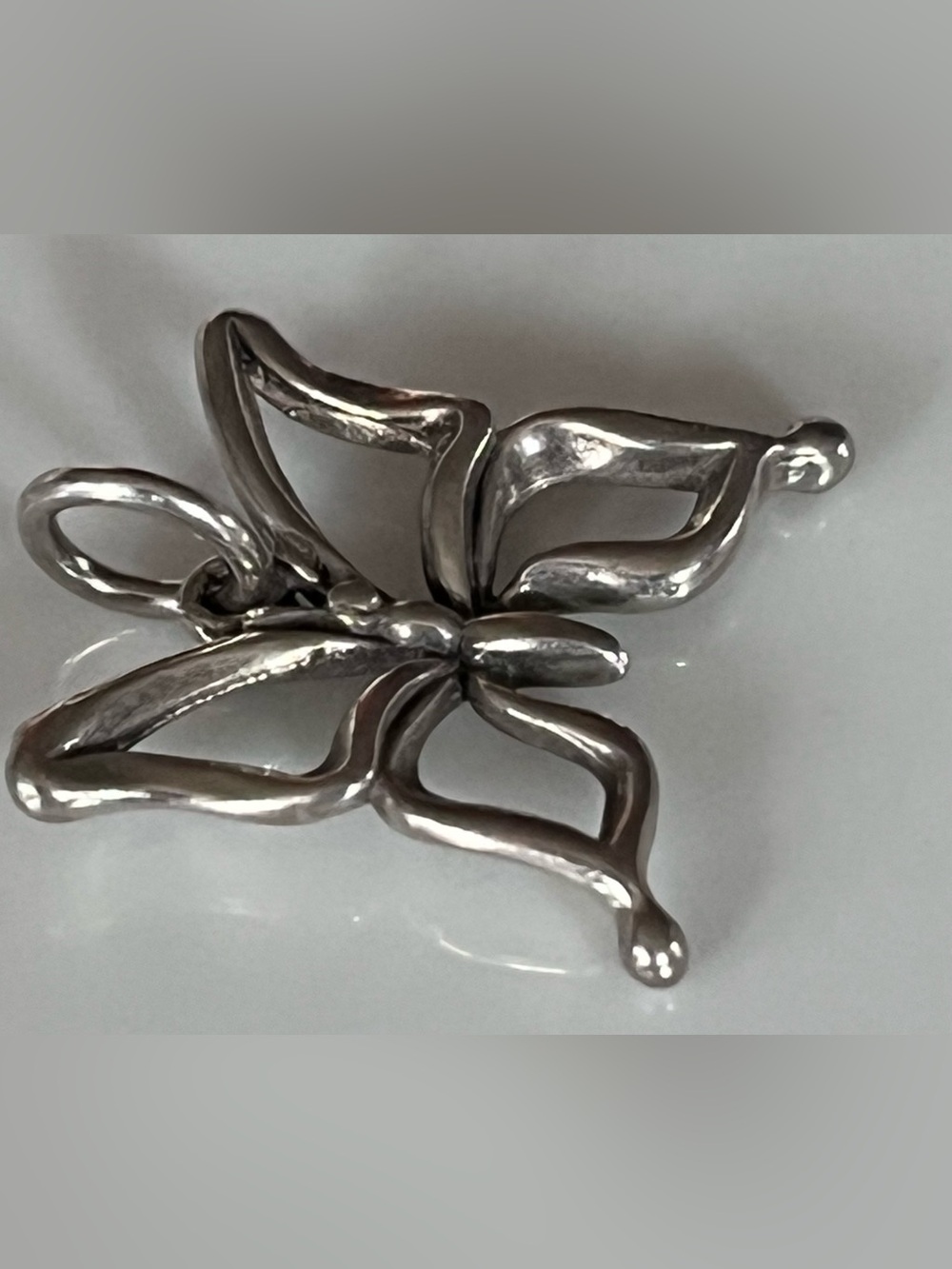 Vintage Sterling Silver Butterfly Charm Pendant 1g